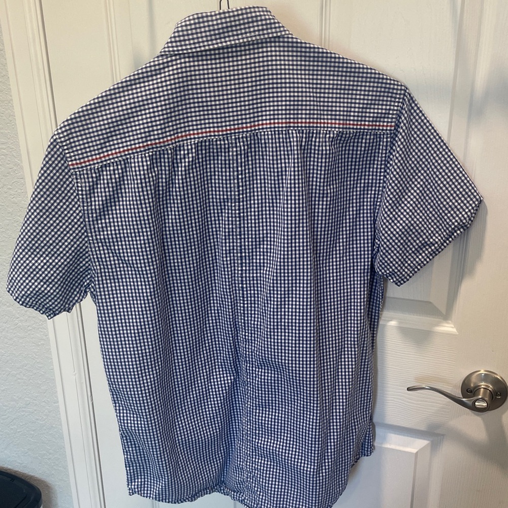 Rag & Bone Navy Checkered Button Down Shirt - image 4